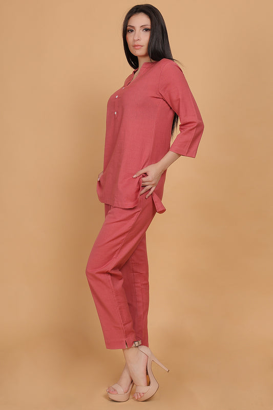 Cotton Cord Set - Peach - FuchsiaBless