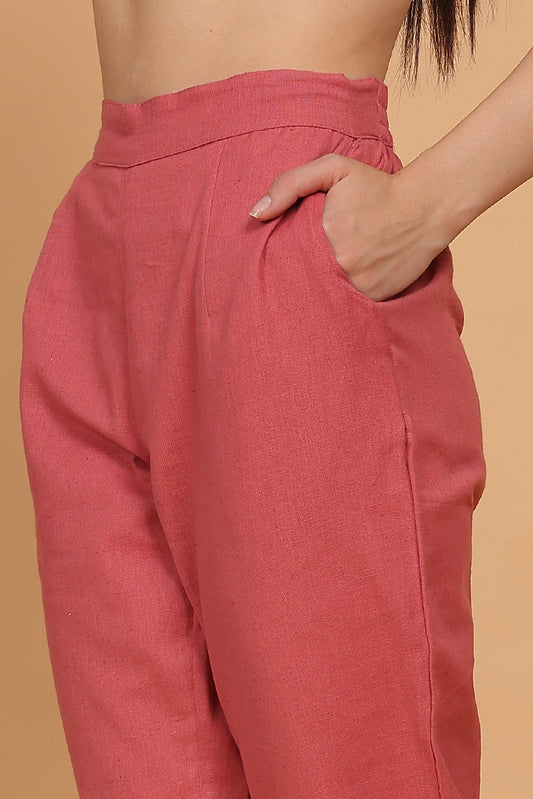Cotton Pants Peach - FuchsiaBless