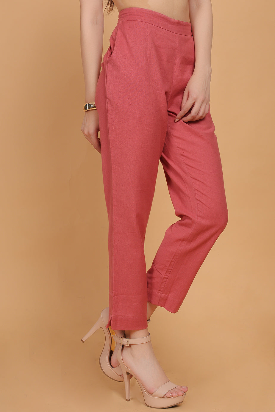 Cotton Pants Peach - FuchsiaBless