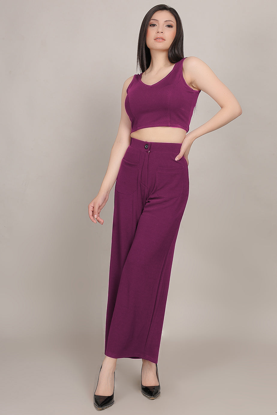 Valentino Cord Set - Purple - FuchsiaBless