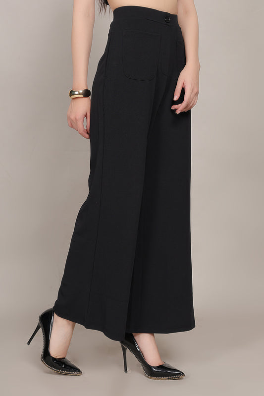 Valentino Pants - Black - FuchsiaBless