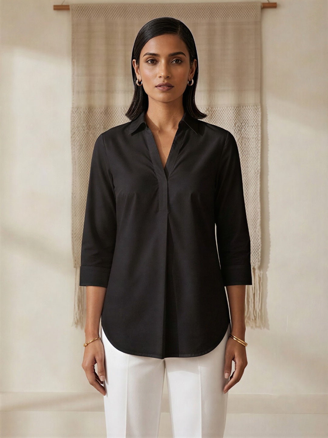 Hemline Shirt - Black