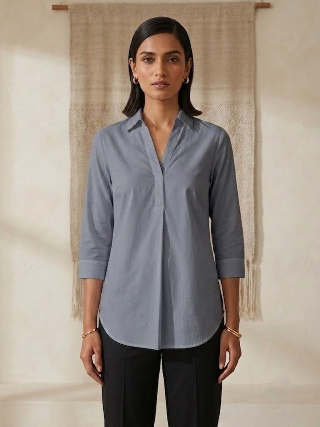 Hemline Shirt - Grey