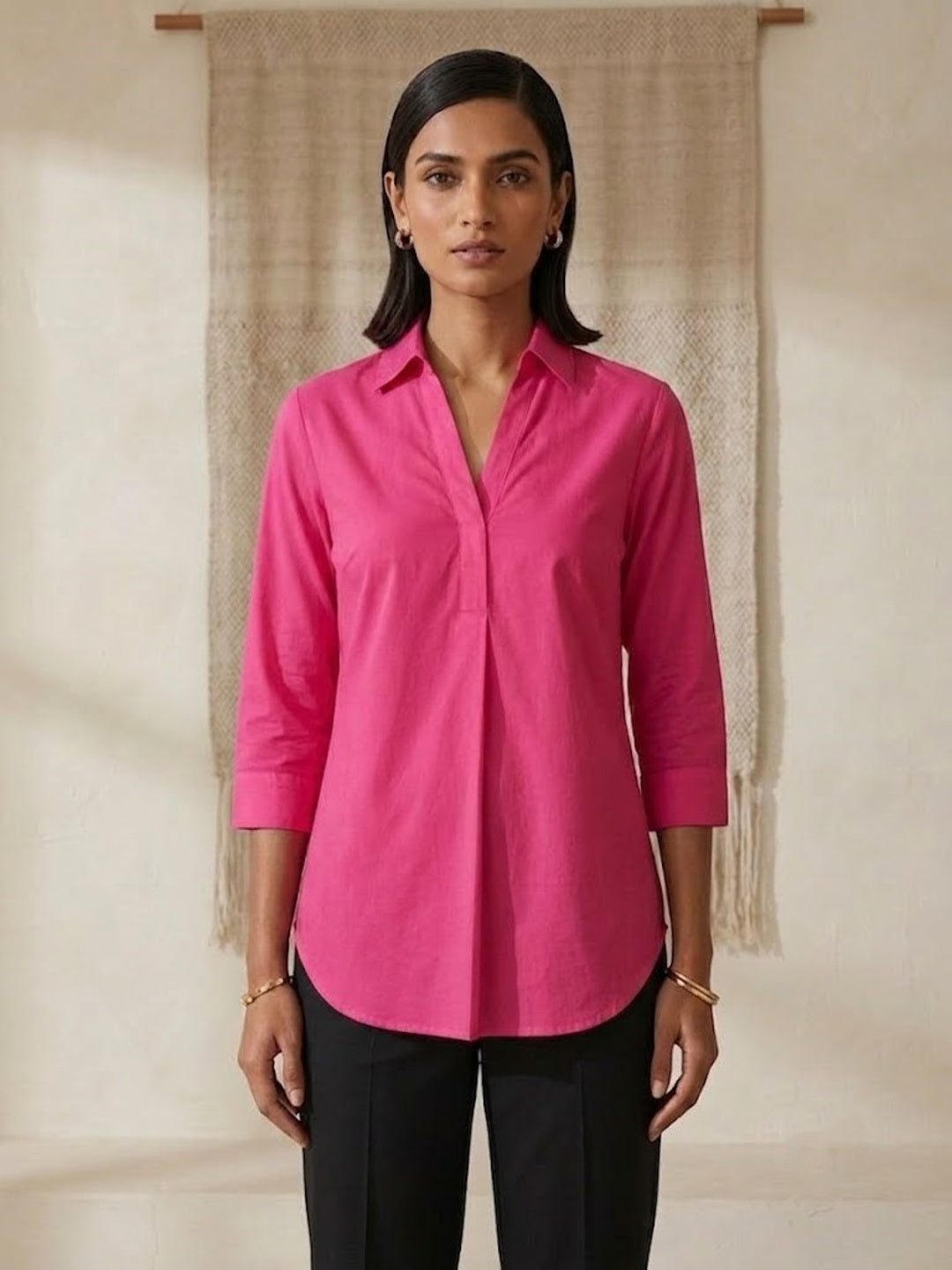 Hemline Shirt - Pink