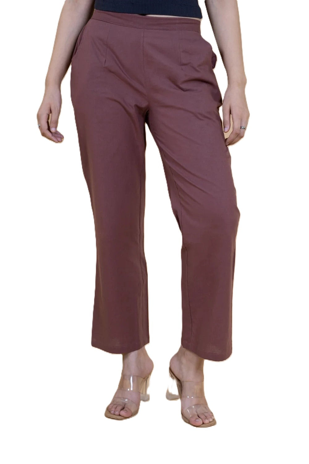 Regular Fit Cotton Pants - Rose Taupe