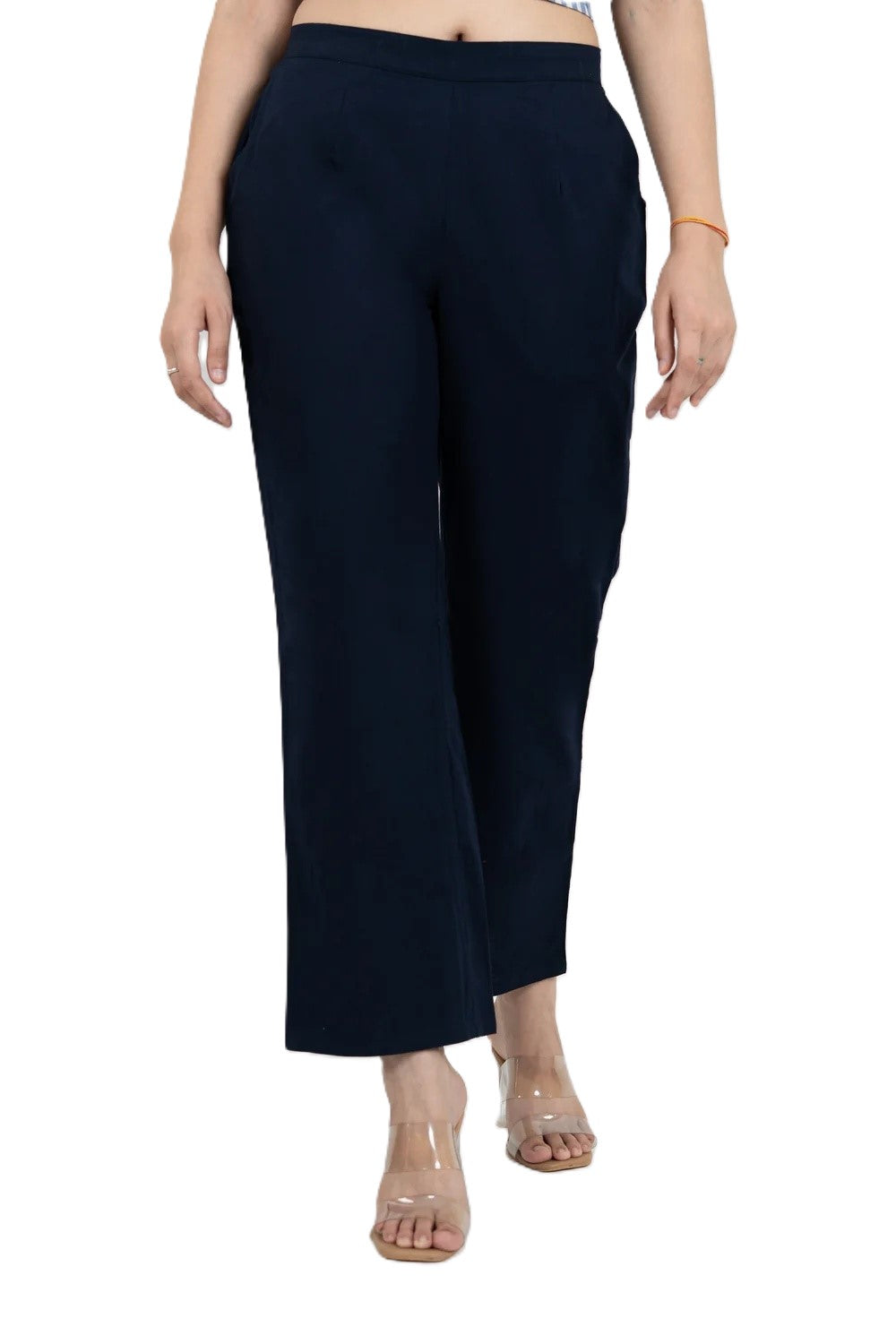 Regular Fit Cotton Pants - Blue