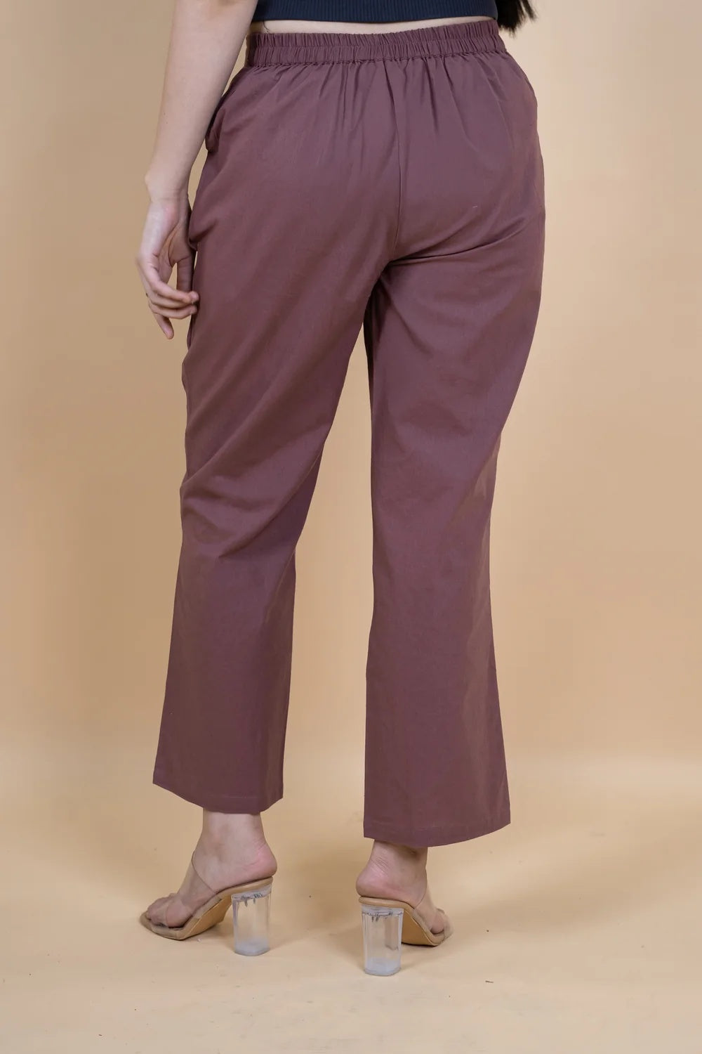 Regular Fit Cotton Pants - Rose Taupe