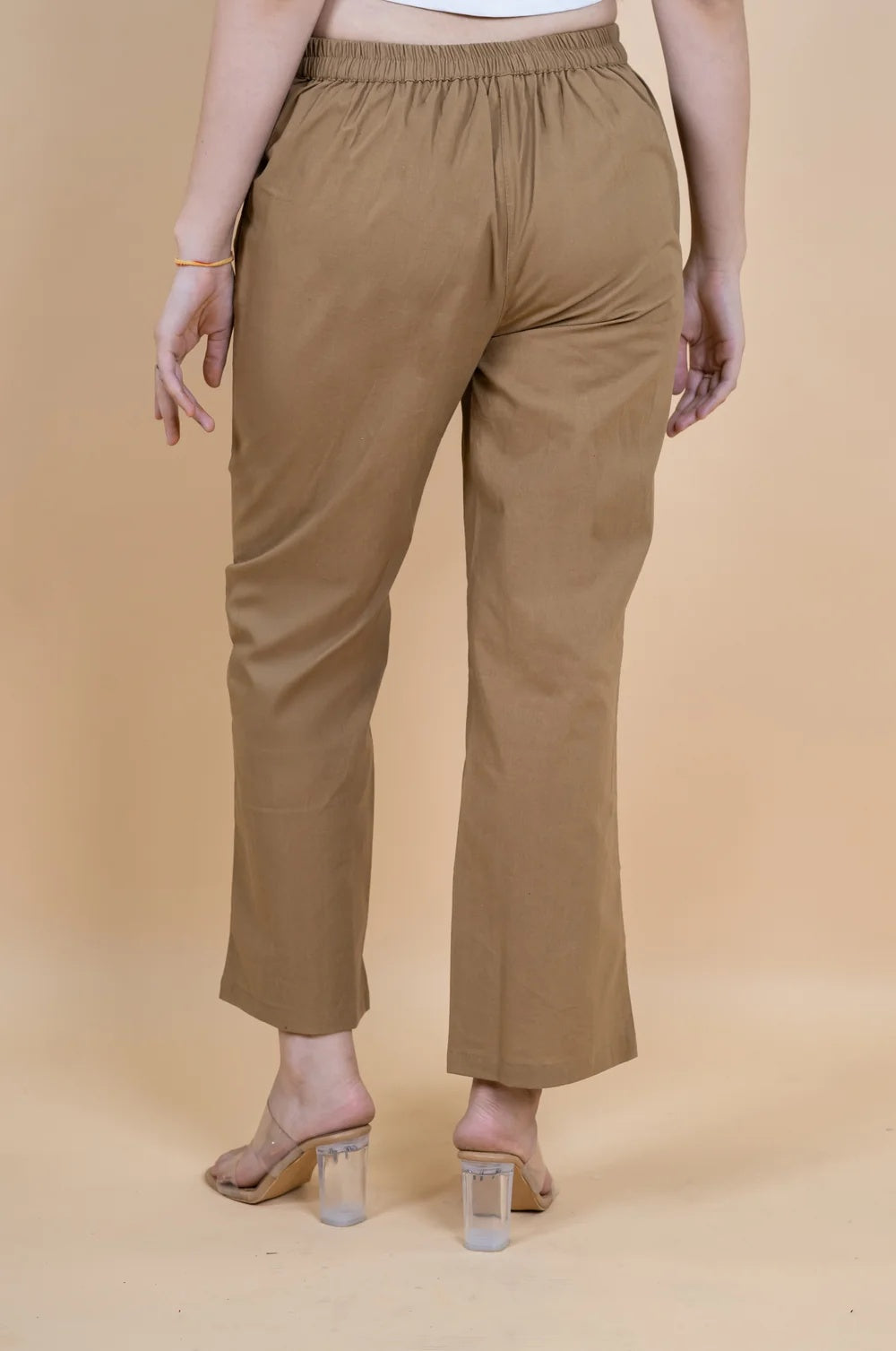 Regular Fit Cotton Pants - Tan