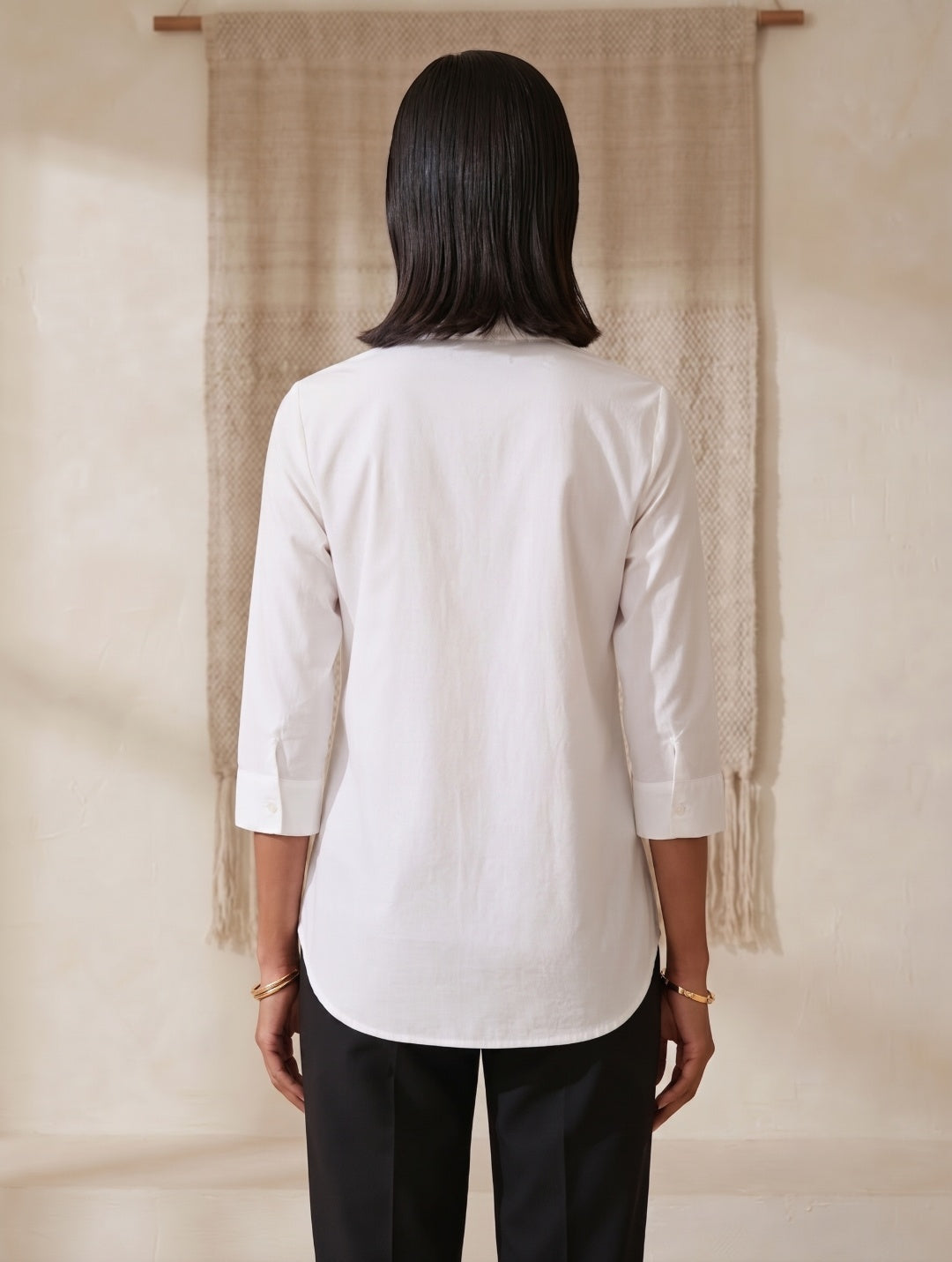 Hemline Shirt - White