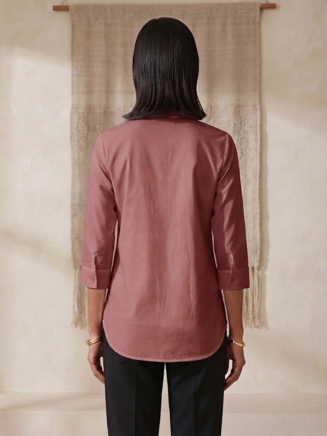 Hemline Shirt - Rose Taupe