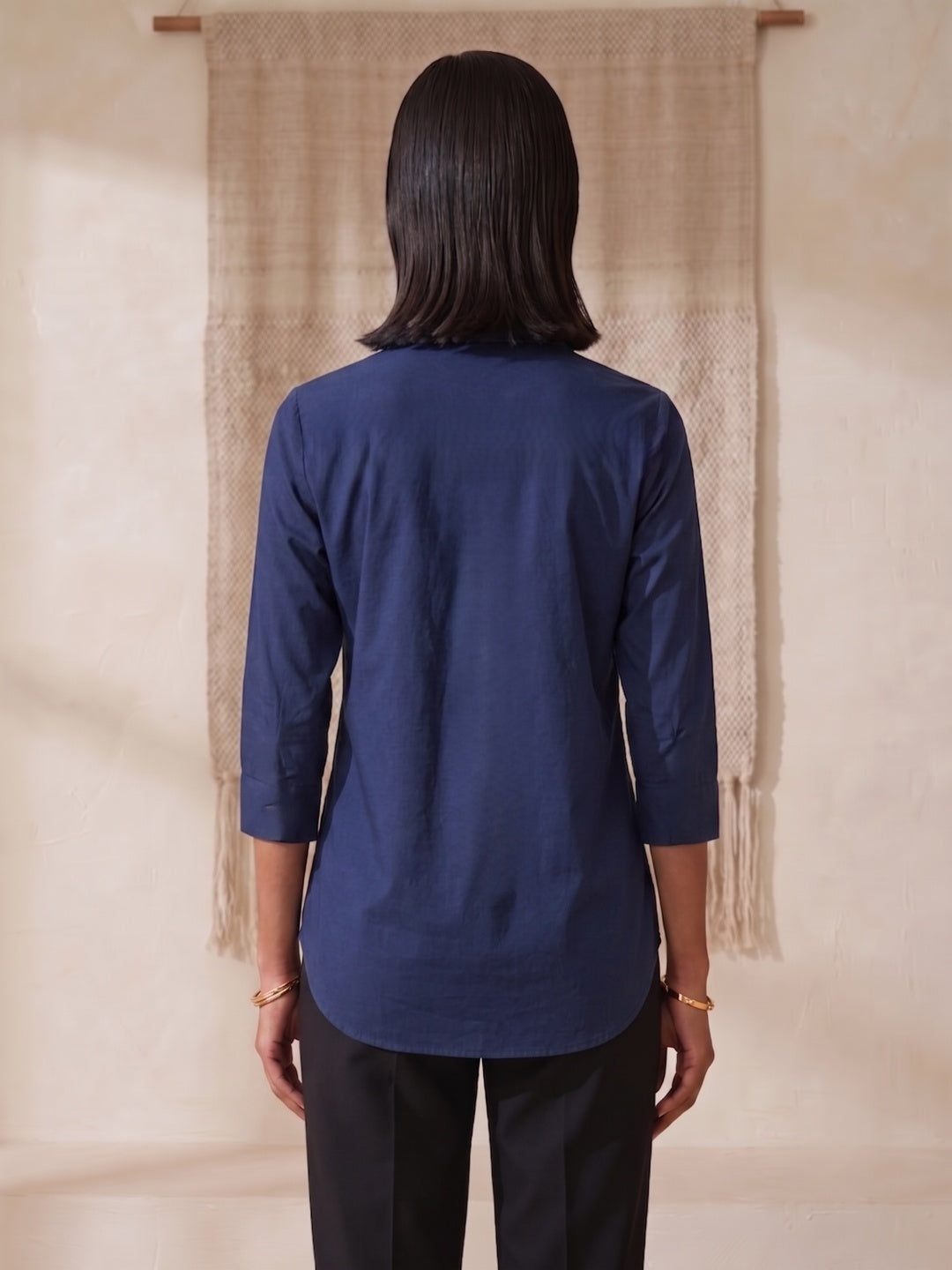 Hemline Shirt - Navy Blue
