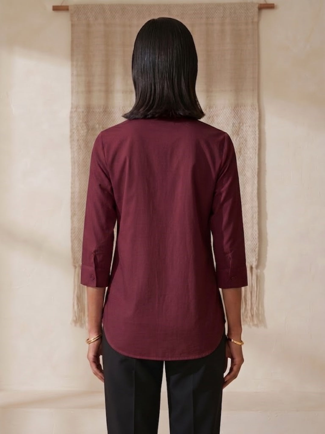 Hemline Shirt - Wine