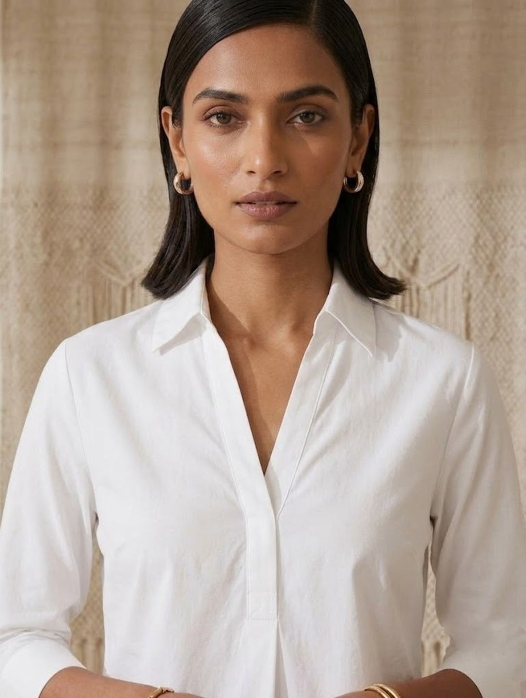 Hemline Shirt - White