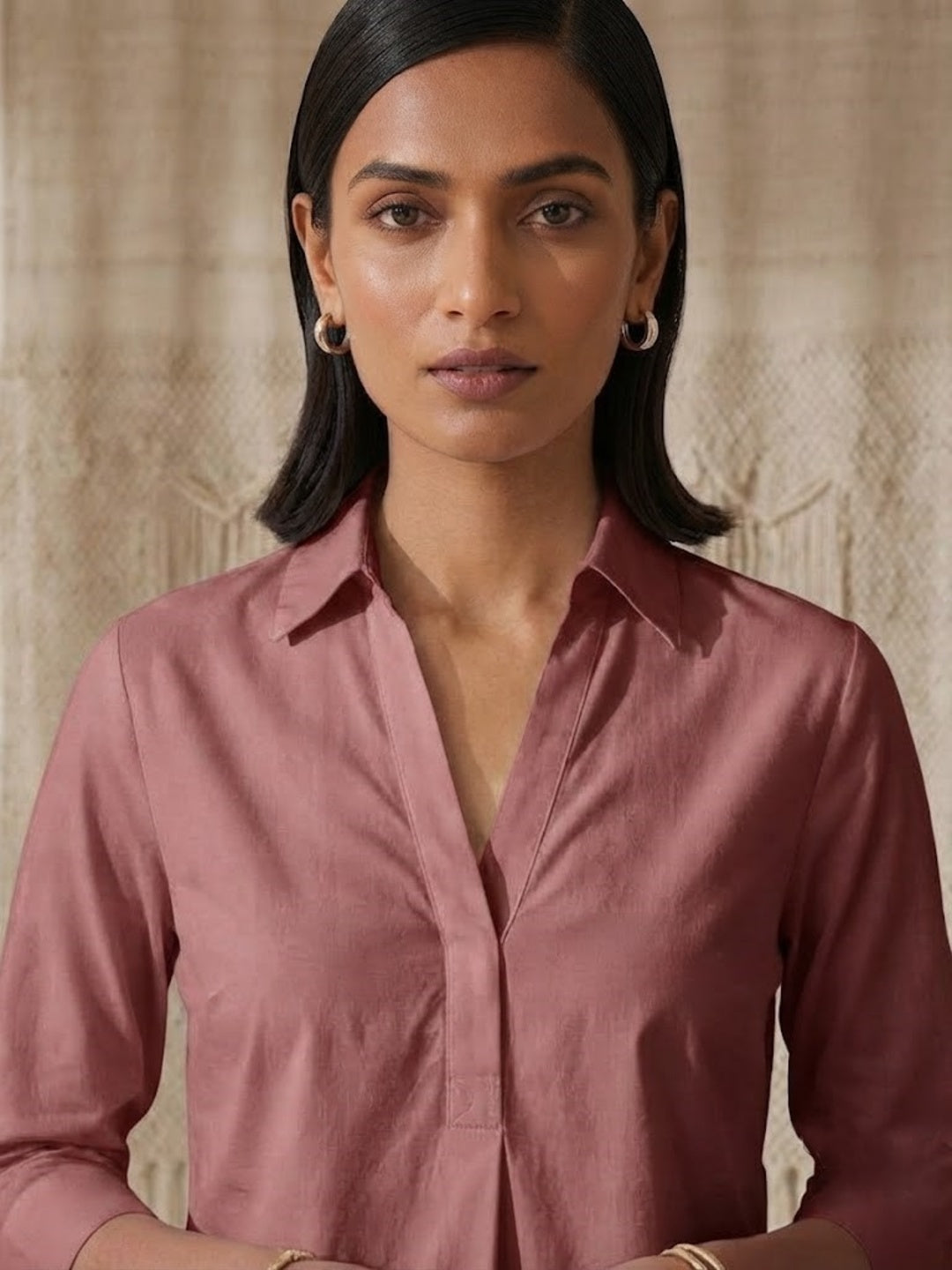 Hemline Shirt - Rose Taupe