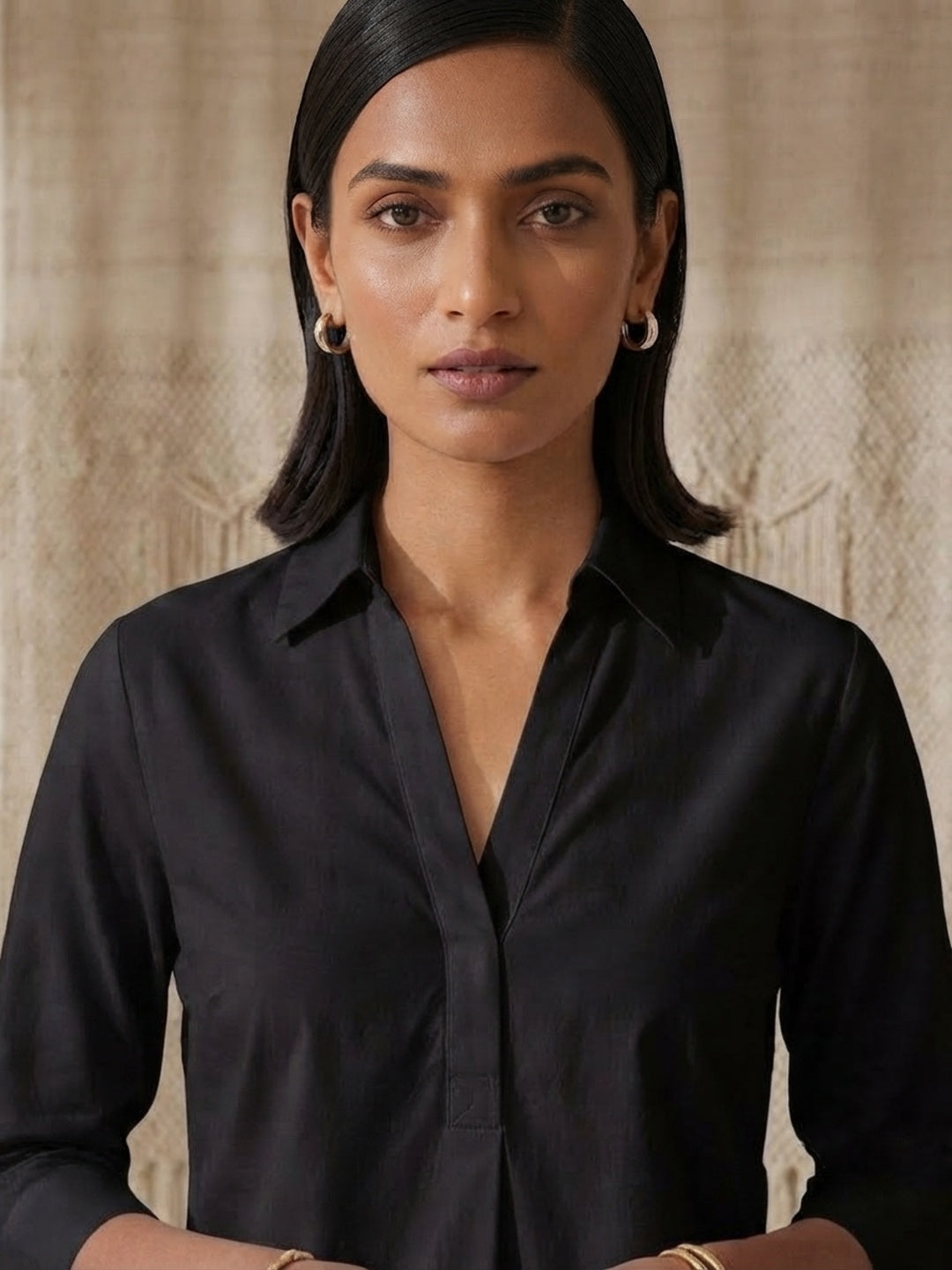 Hemline Shirt - Black
