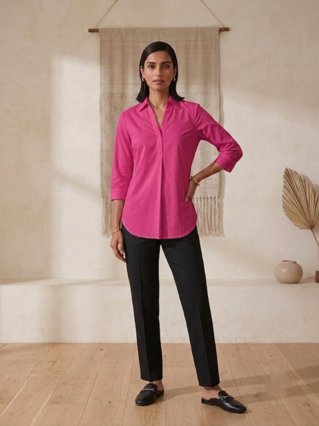 Hemline Shirt - Pink