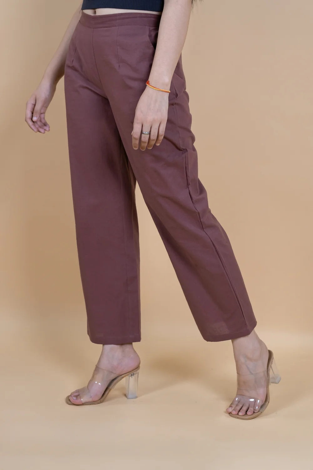 Regular Fit Cotton Pants - Rose Taupe