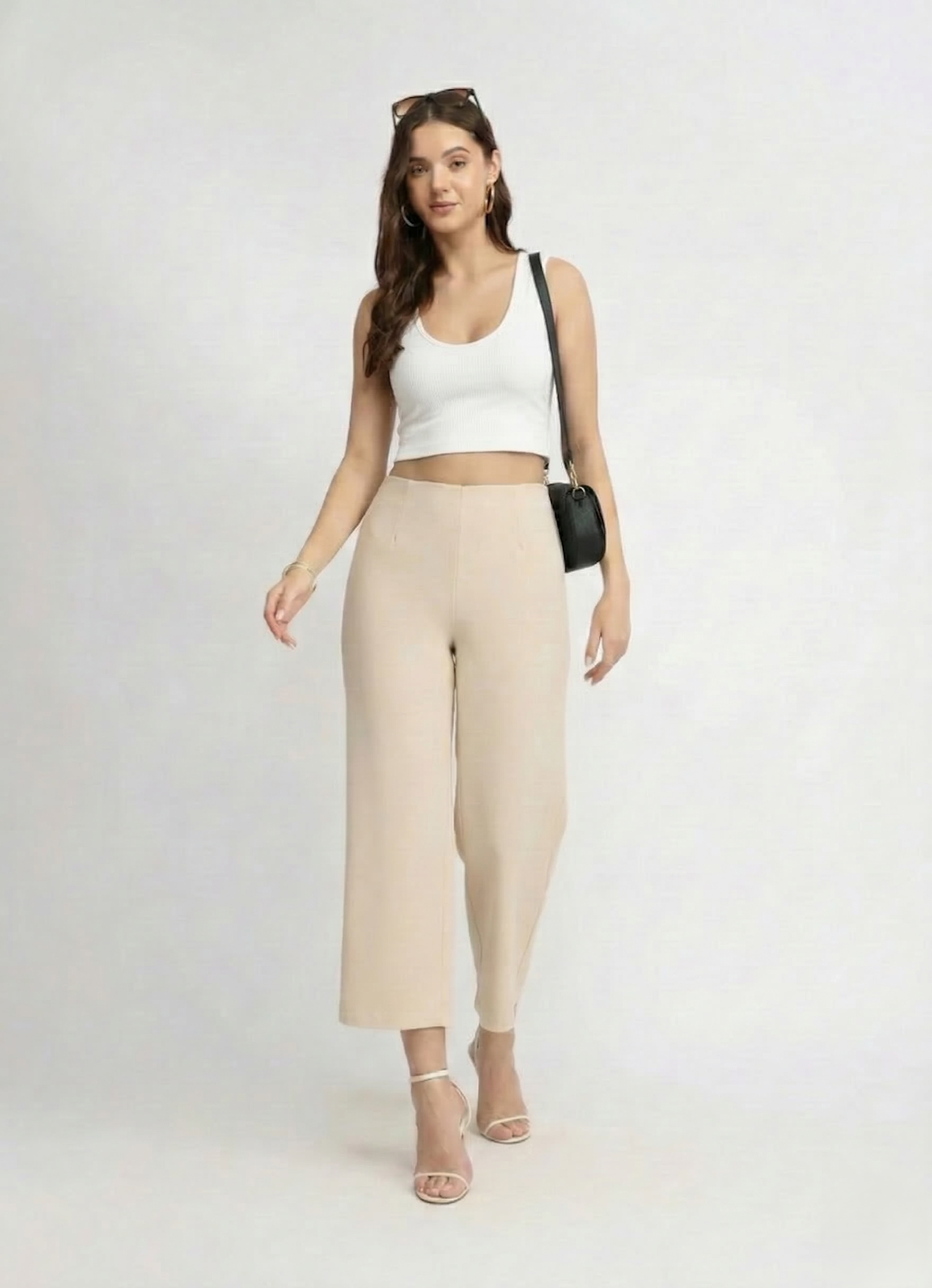 Crop Top Ribbed - White