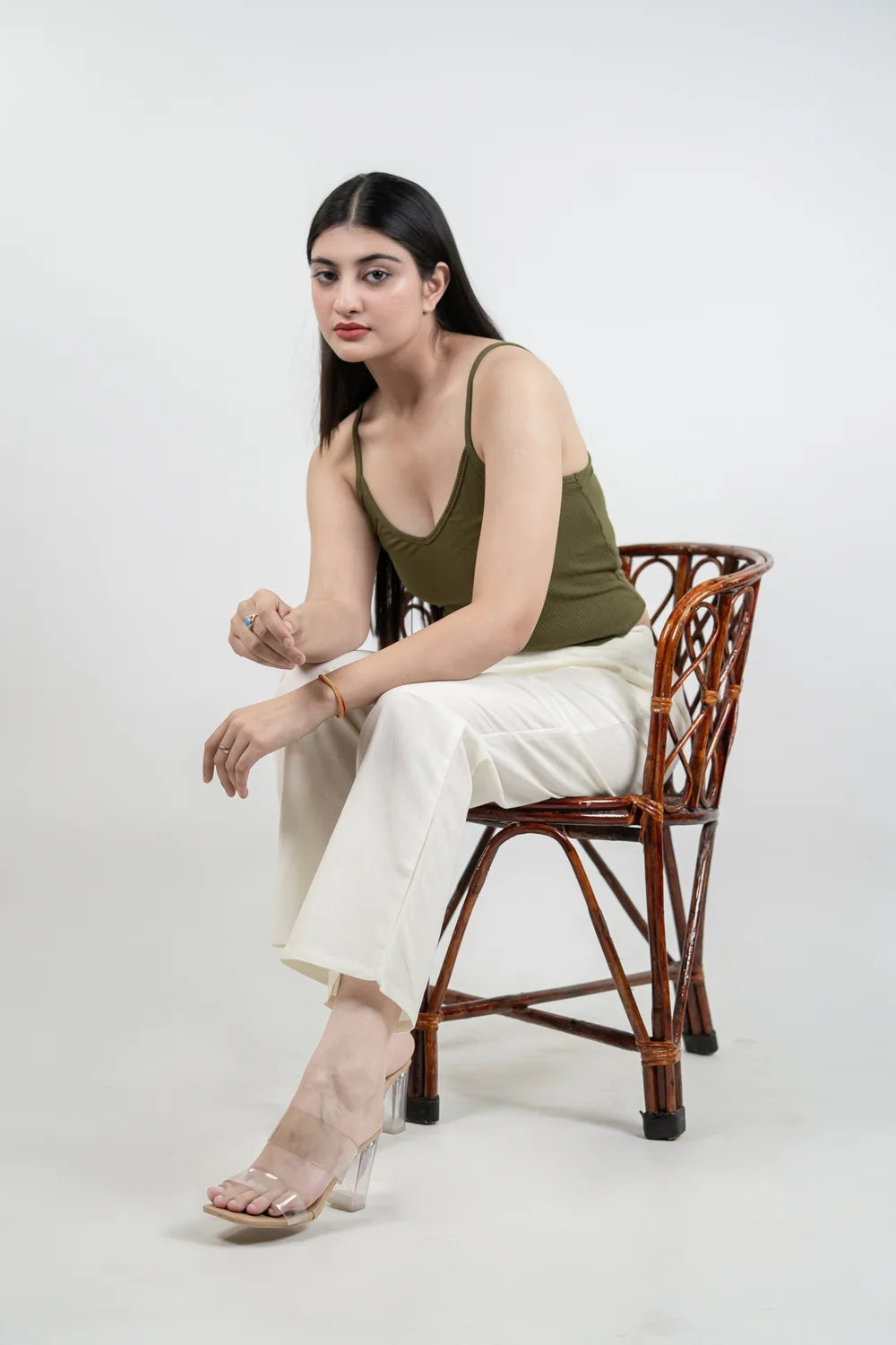 Regular Fit Cotton Pants - White