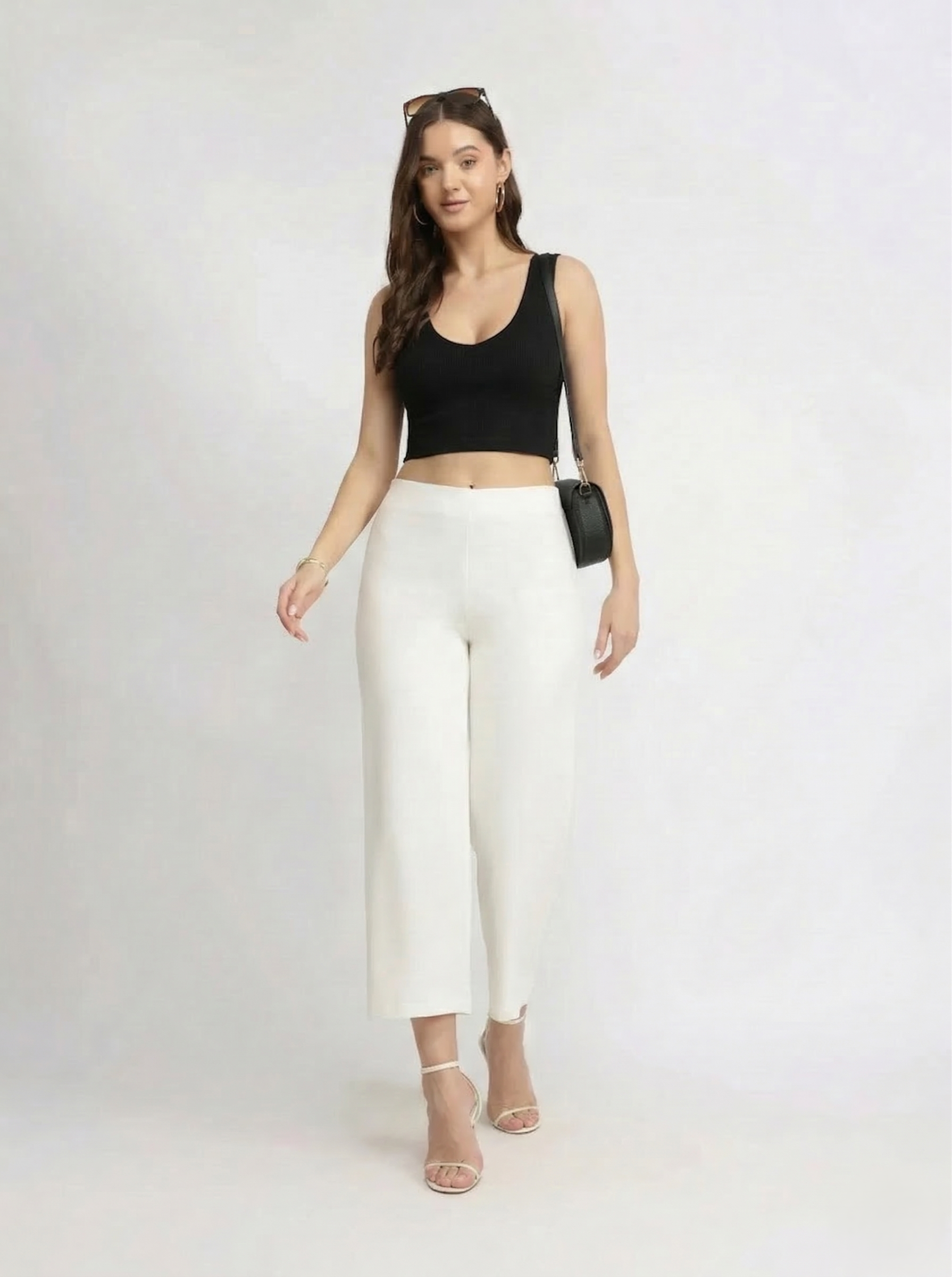 Crop Top Ribbed - Black