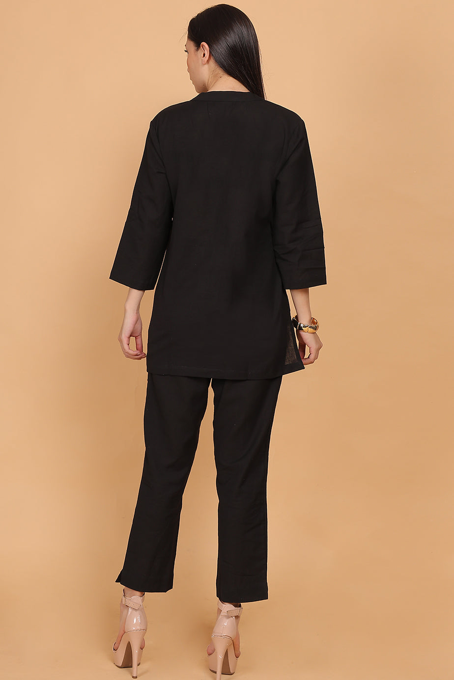 Cotton Cord Set - Black - FuchsiaBless