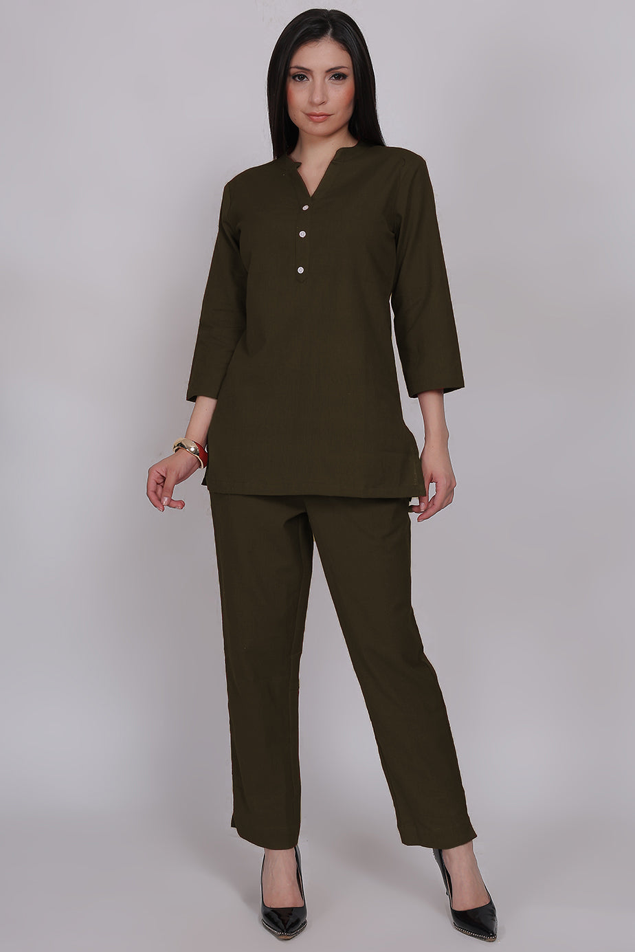 Cotton Cord Set - Olive - FuchsiaBless