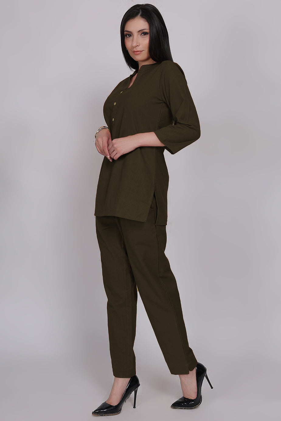 Cotton Cord Set - Olive - FuchsiaBless
