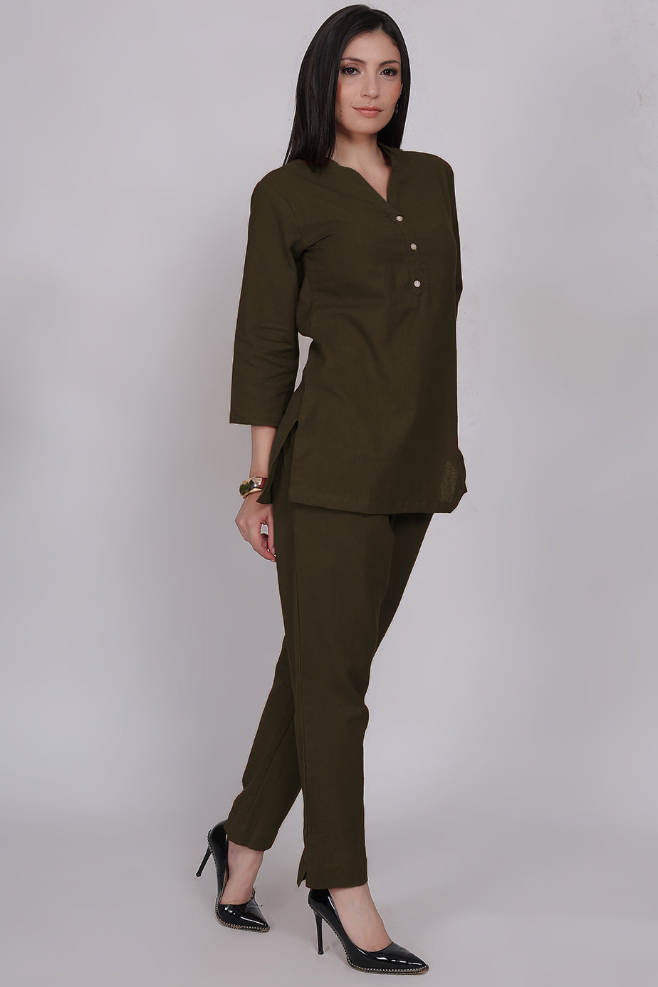 Cotton Cord Set - Olive - FuchsiaBless