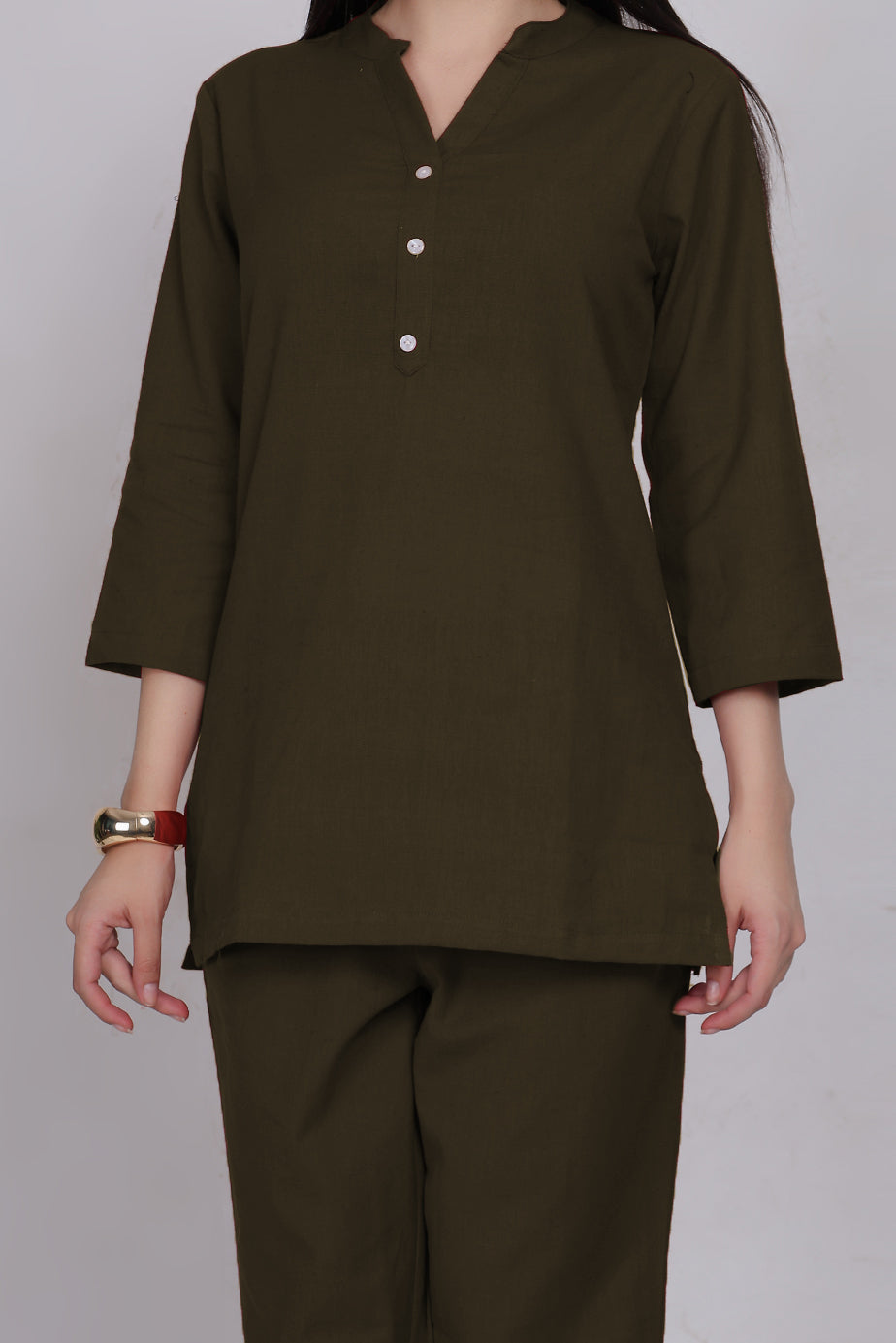 Cotton Cord Set - Olive - FuchsiaBless