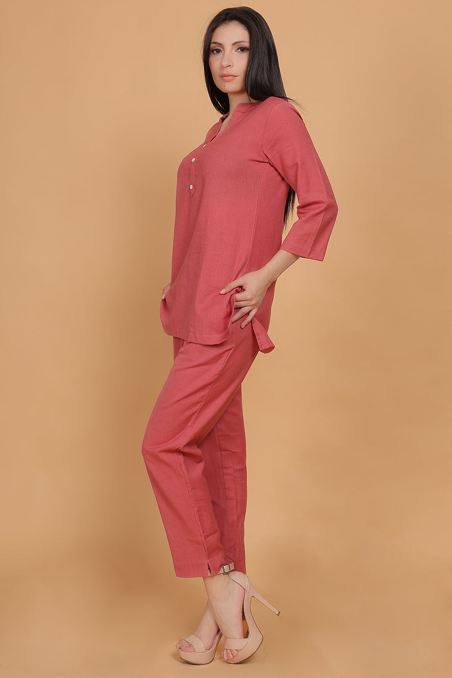 Cotton Cord Set - Peach - FuchsiaBless