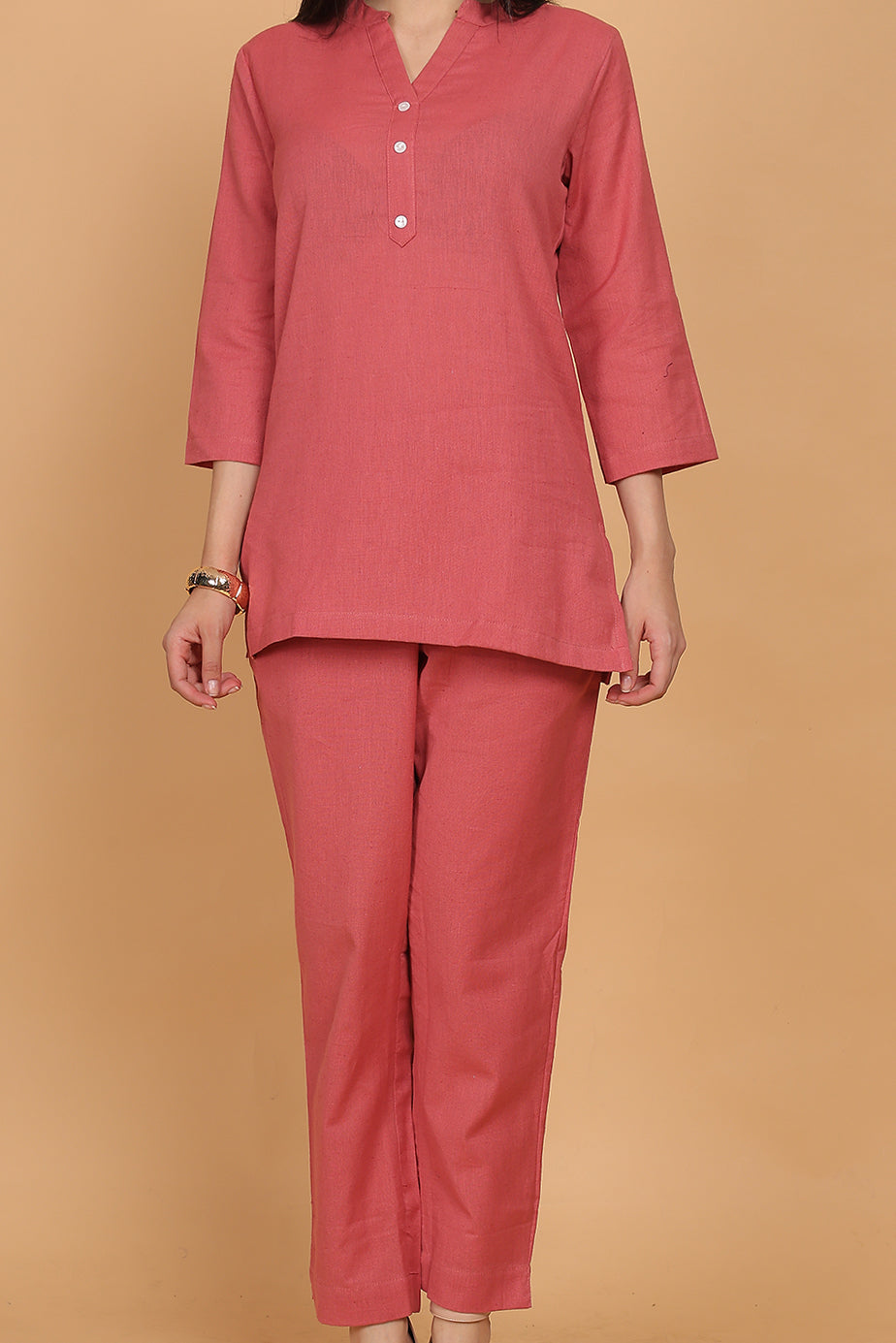 Cotton Cord Set - Peach - FuchsiaBless