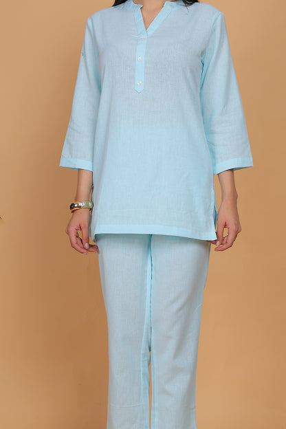 Cotton Cord Set - Sky Blue - FuchsiaBless
