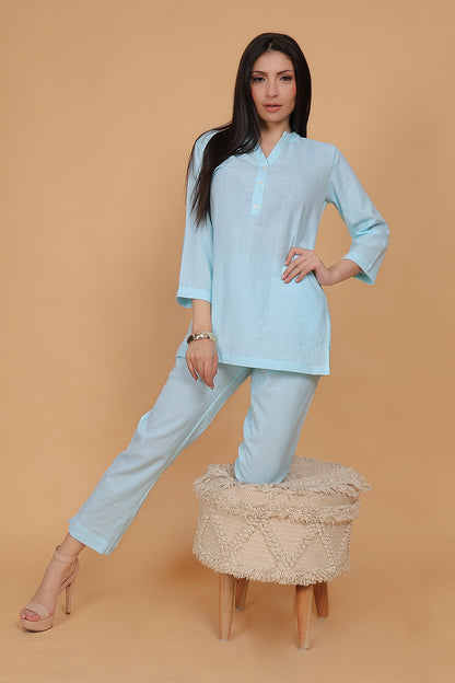 Cotton Cord Set - Sky Blue - FuchsiaBless
