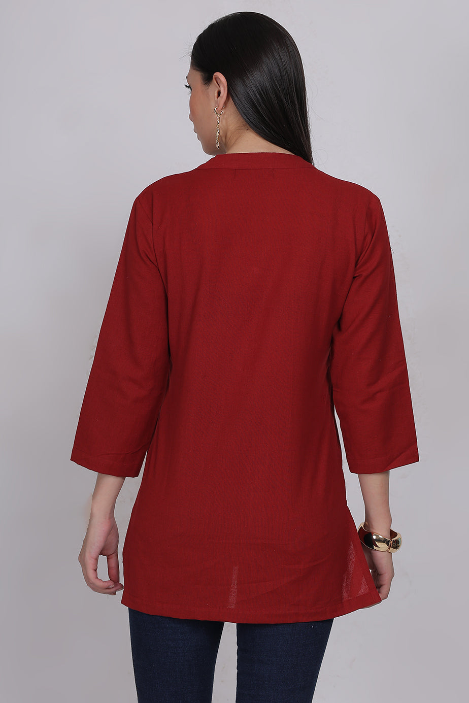 Cotton Kurta - Maroon - FuchsiaBless