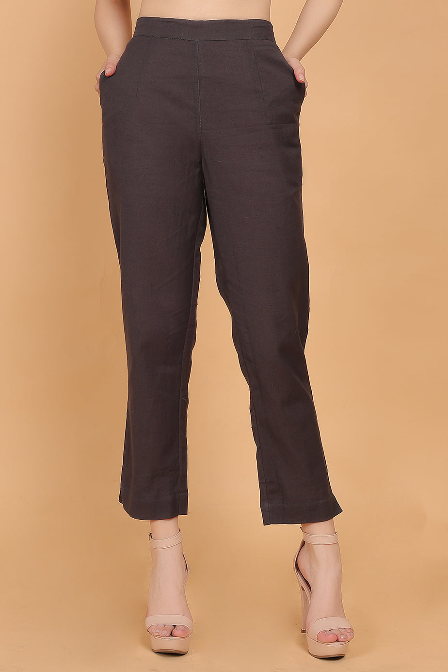 Cotton Pants Grey - FuchsiaBless
