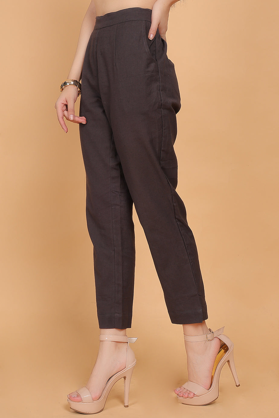 Cotton Pants Grey - FuchsiaBless