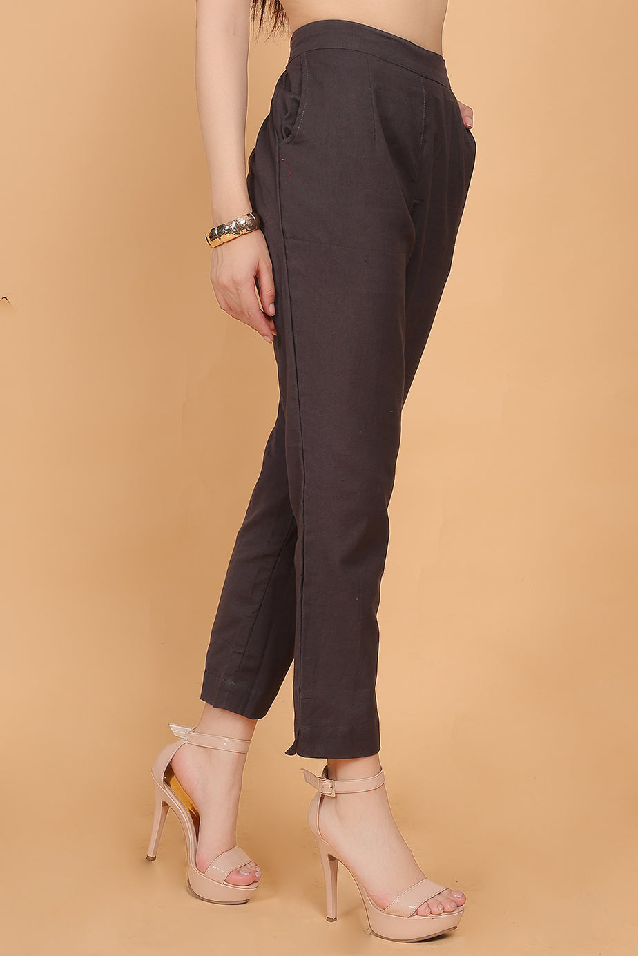 Cotton Pants Grey - FuchsiaBless