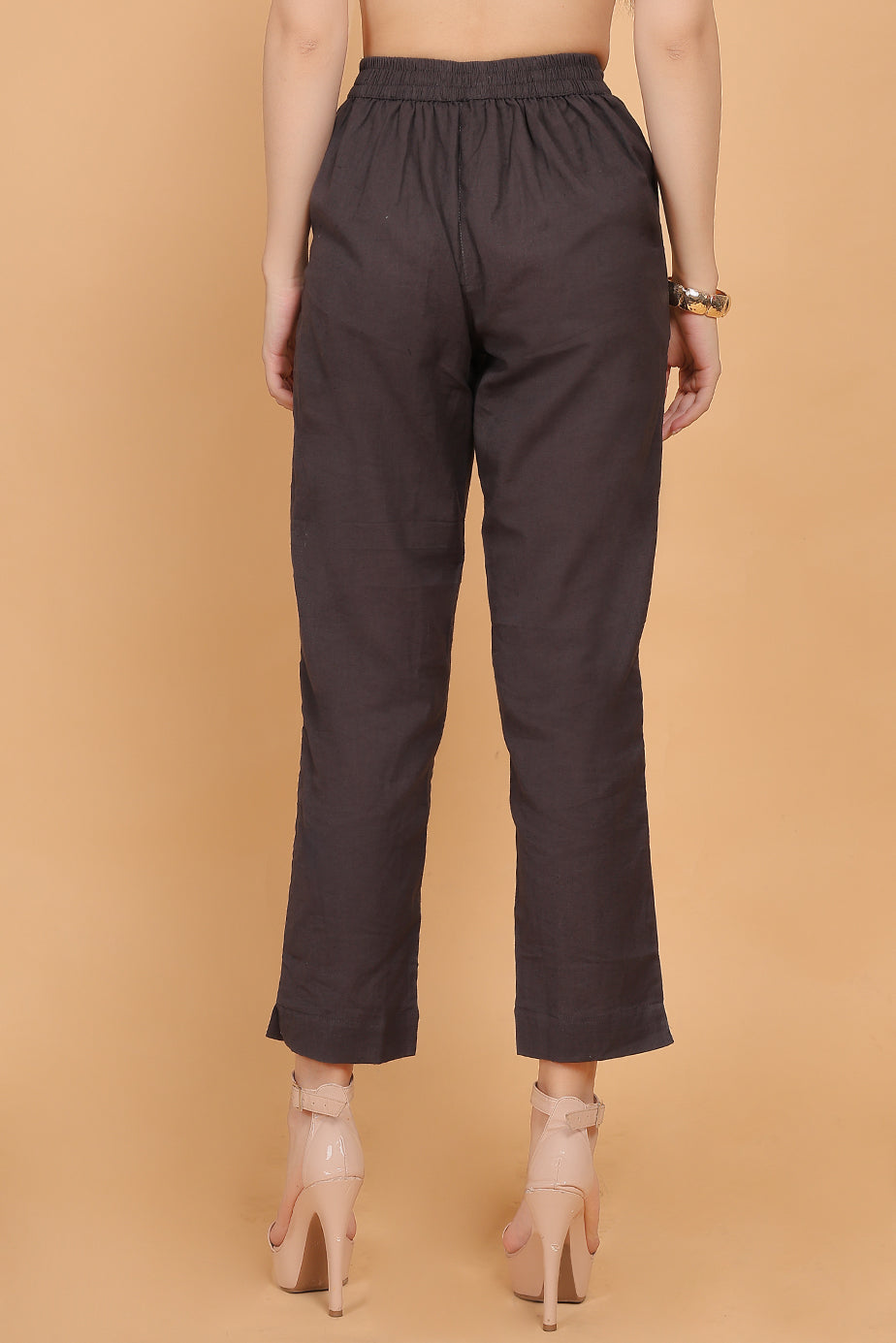 Cotton Pants Grey - FuchsiaBless