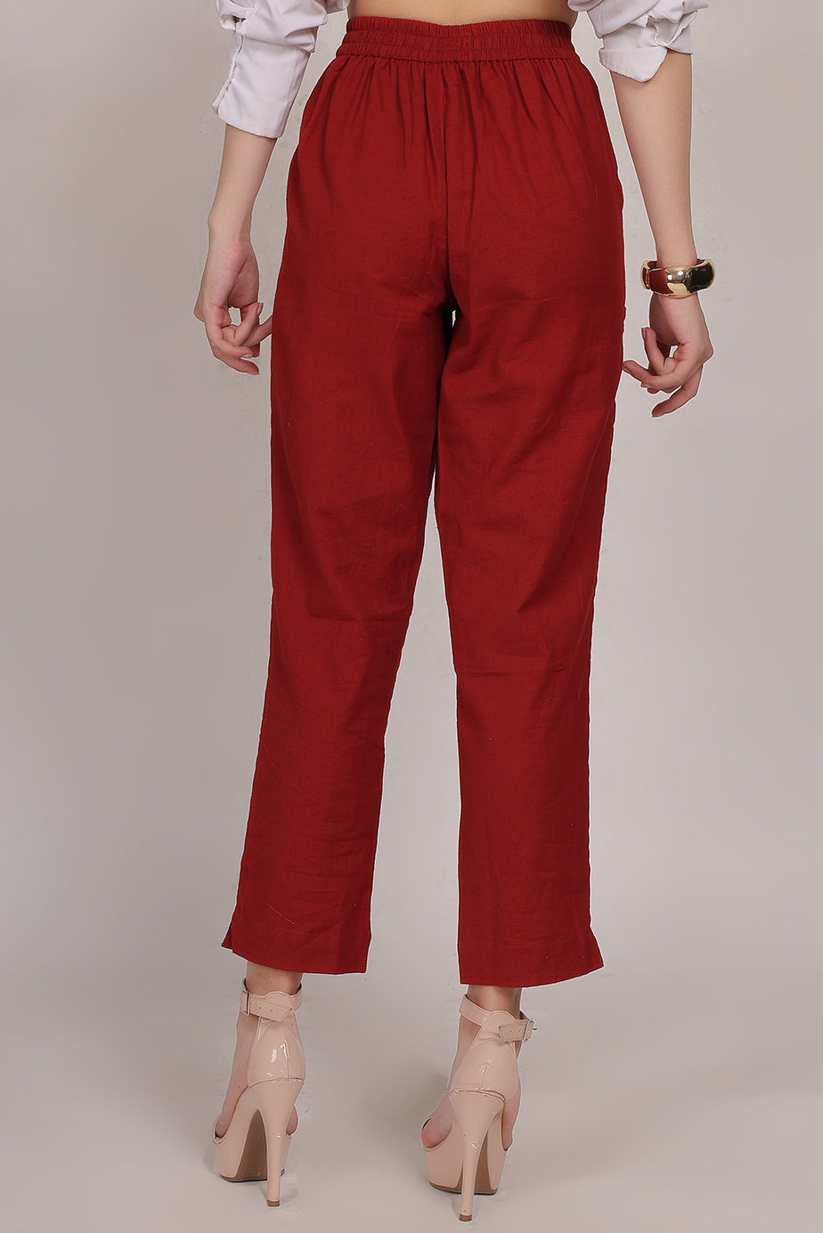Cotton Pants Maroon - FuchsiaBless