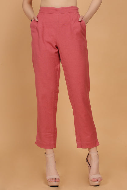 Cotton Pants Peach - FuchsiaBless