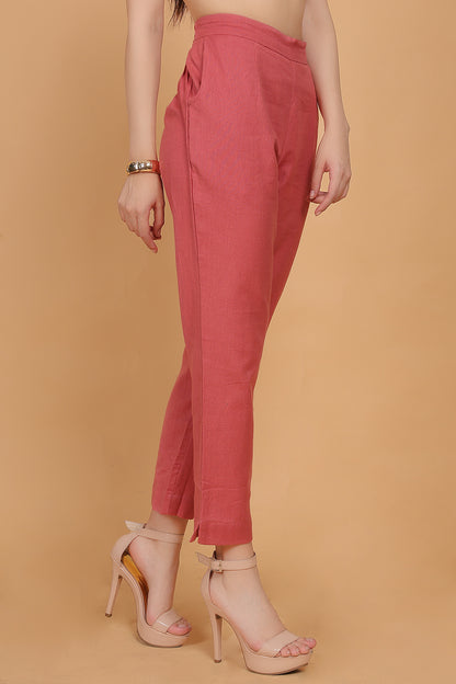 Cotton Pants Peach - FuchsiaBless