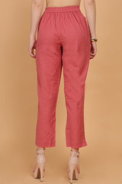 Cotton Pants Peach - FuchsiaBless