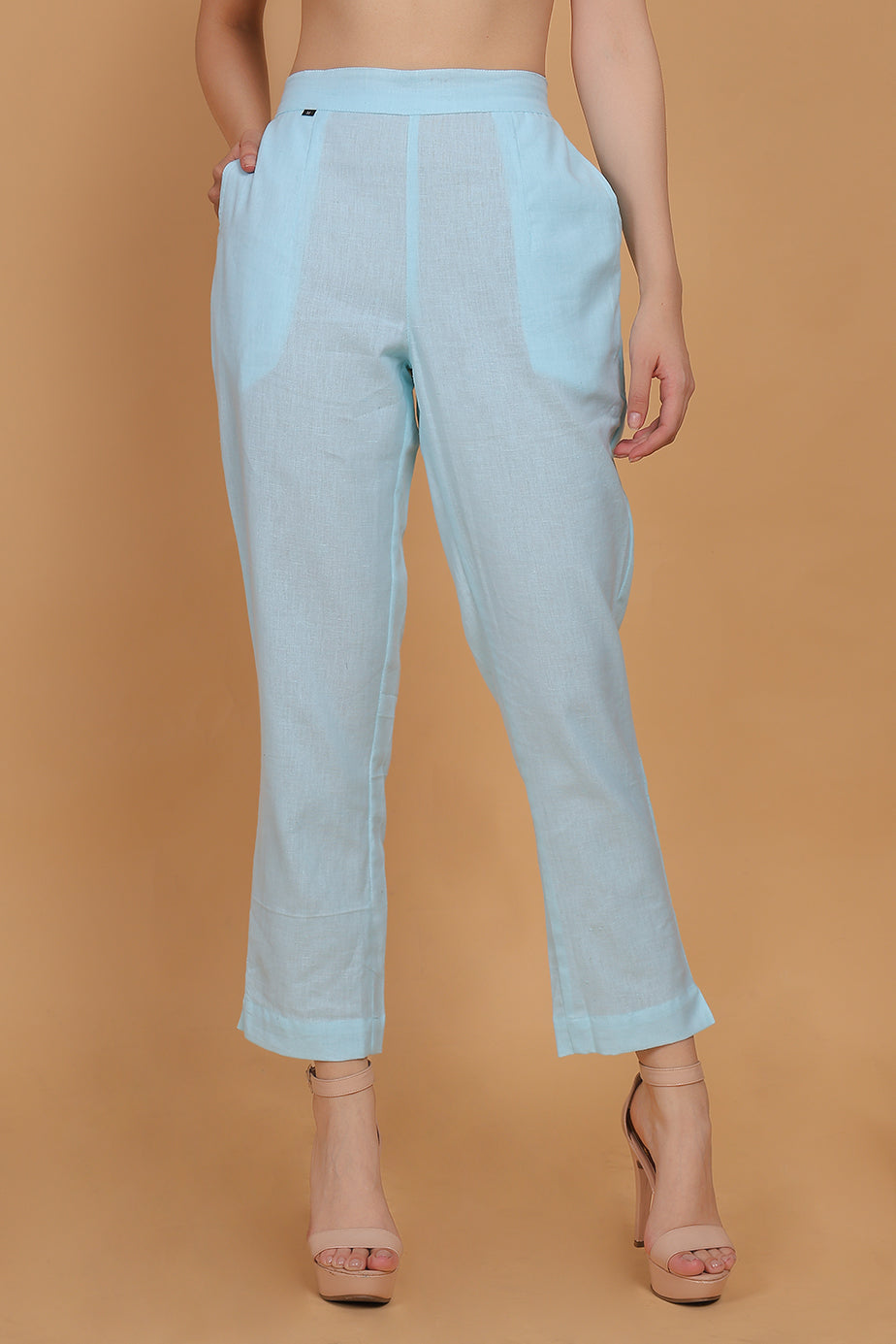 Cotton Pants Sky Blue - FuchsiaBless