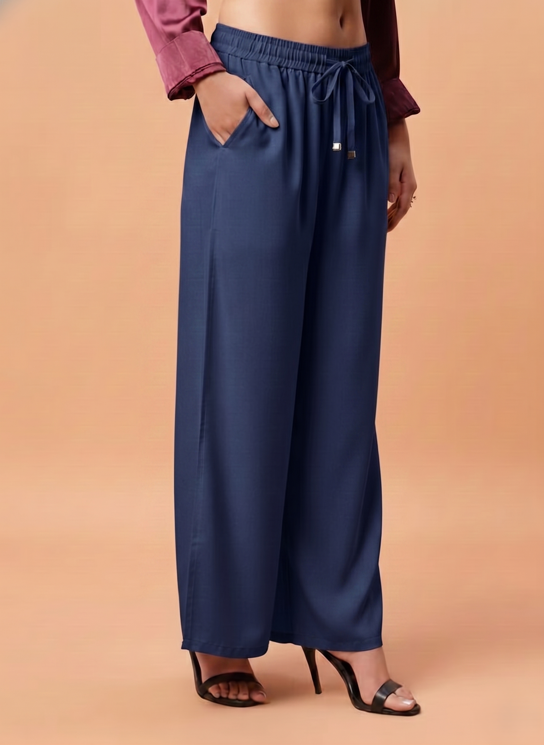 Palazzo Pants - Navy Blue