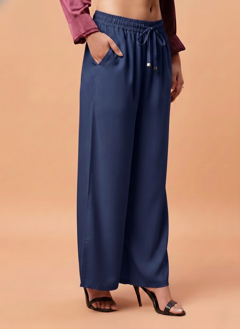 Palazzo Pants - Navy Blue