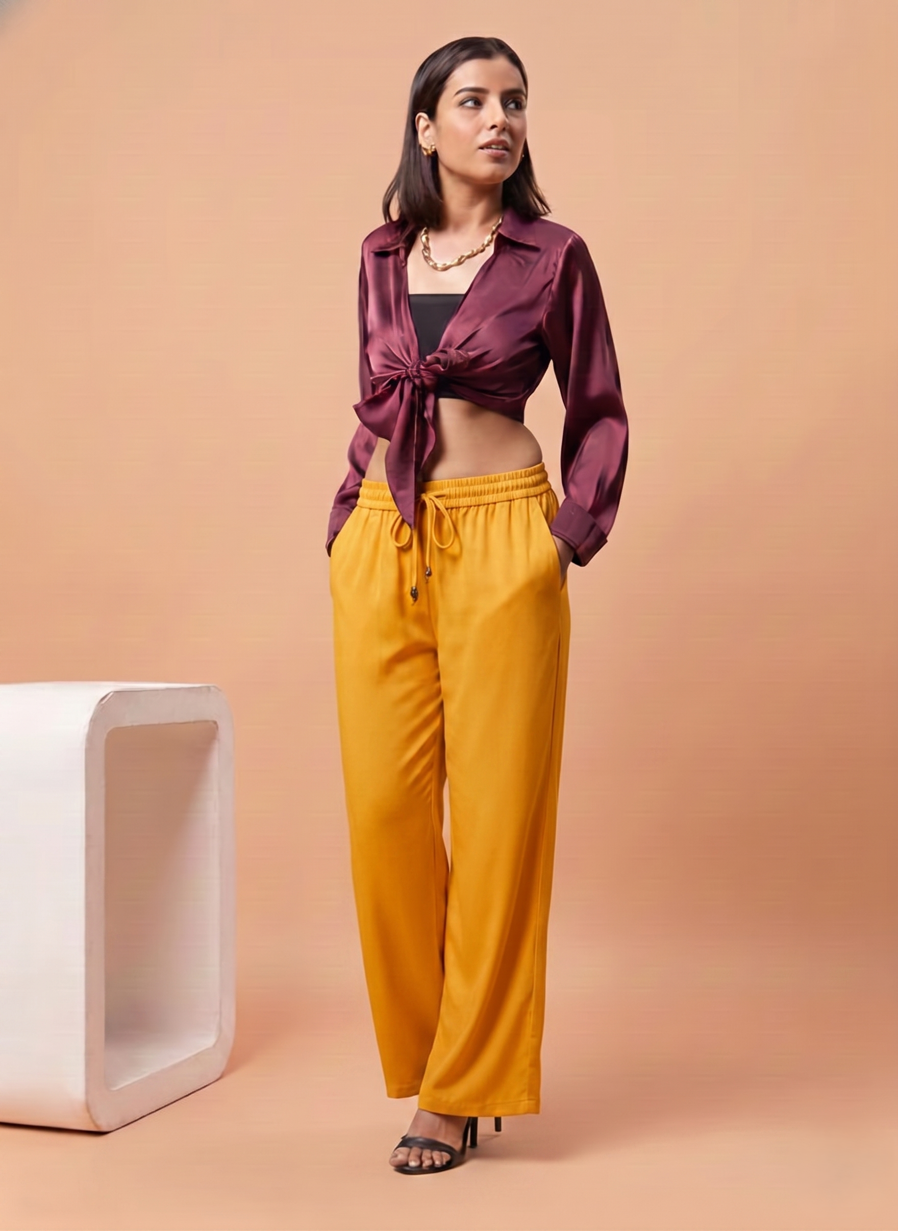 Palazzo Pants - Yellow