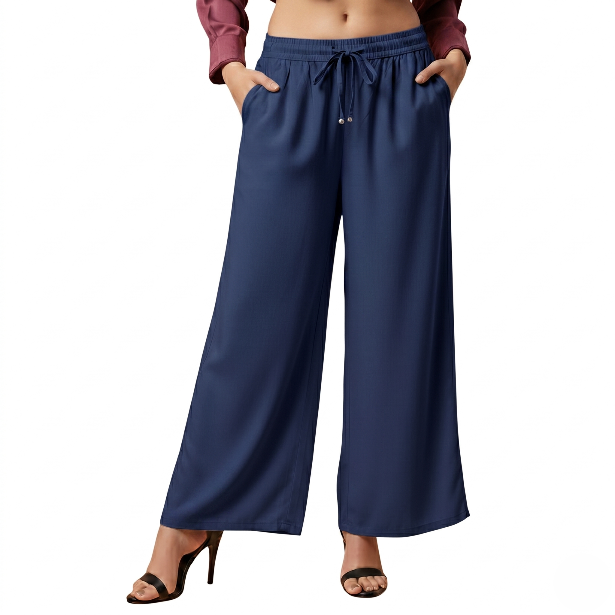 Palazzo Pants - Navy Blue