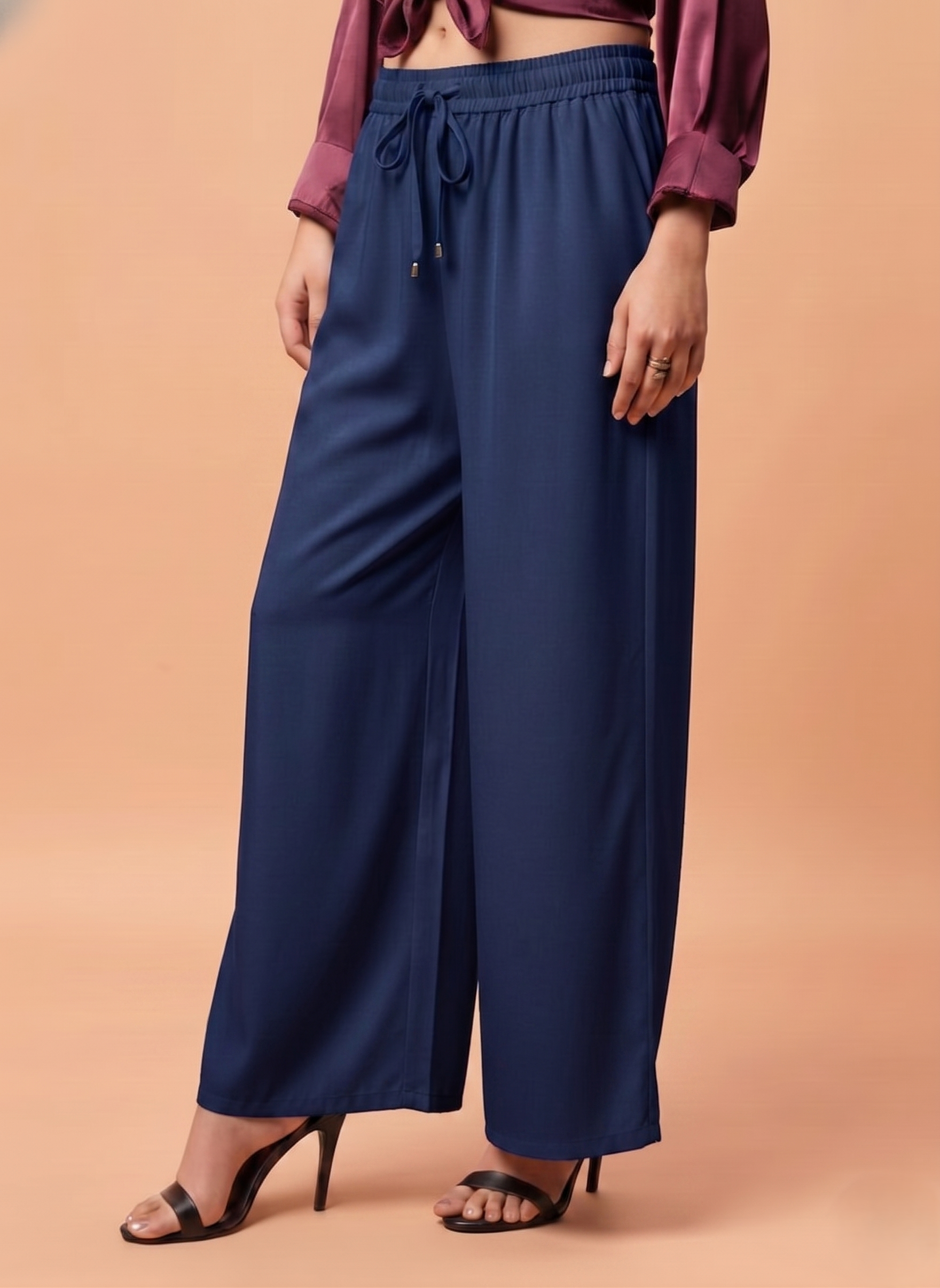 Palazzo Pants - Navy Blue