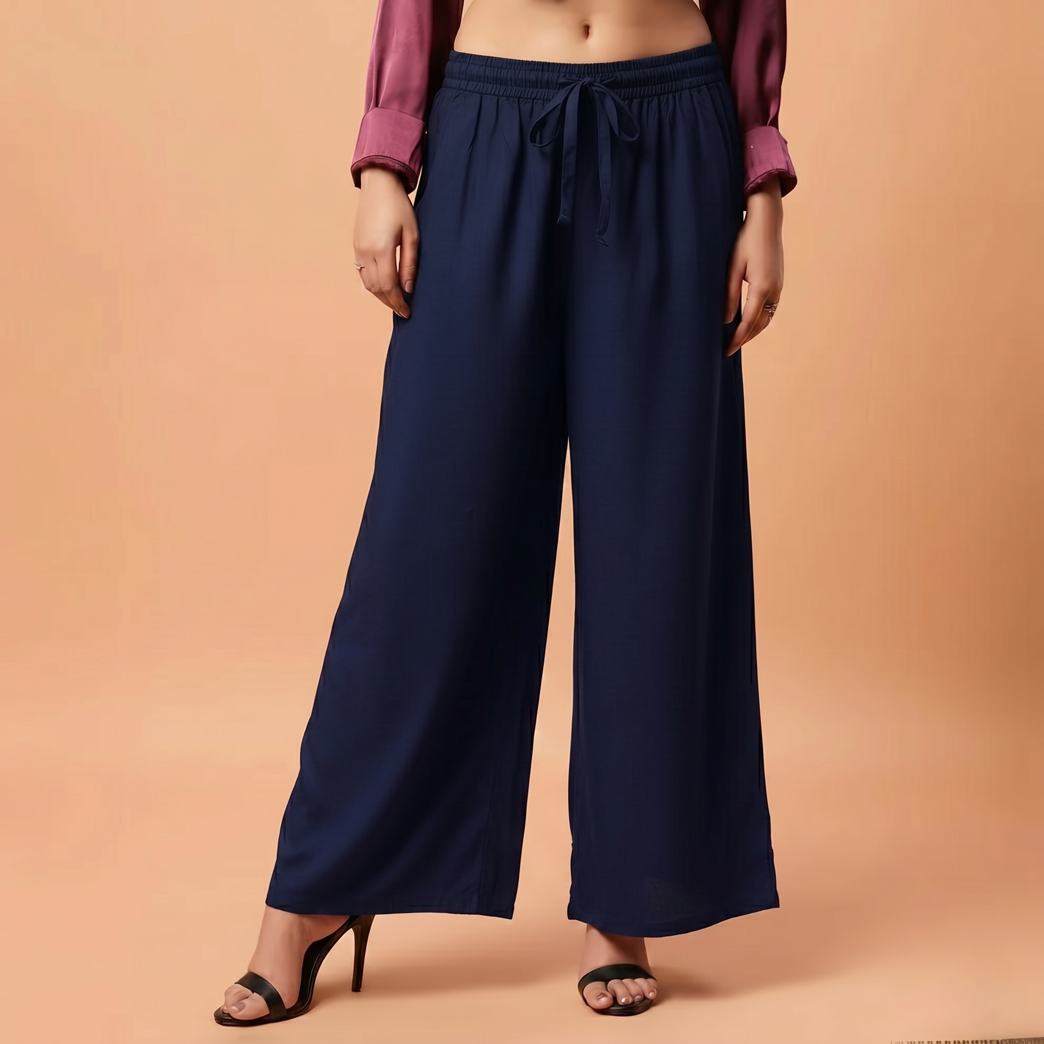 Palazzo Pants - Navy Blue