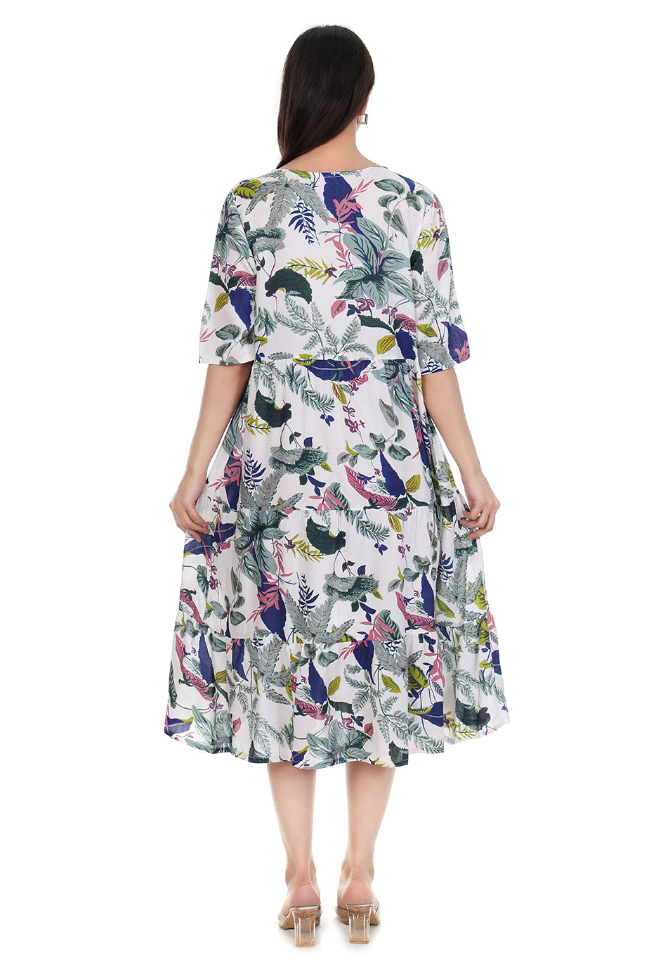 Midi Floral Dress - Multi